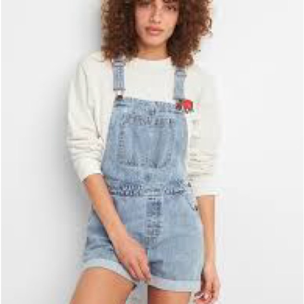 GAP Blue Denim Overalls Relaxed Fit